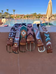 Handgjord läderbälte Marrakech
