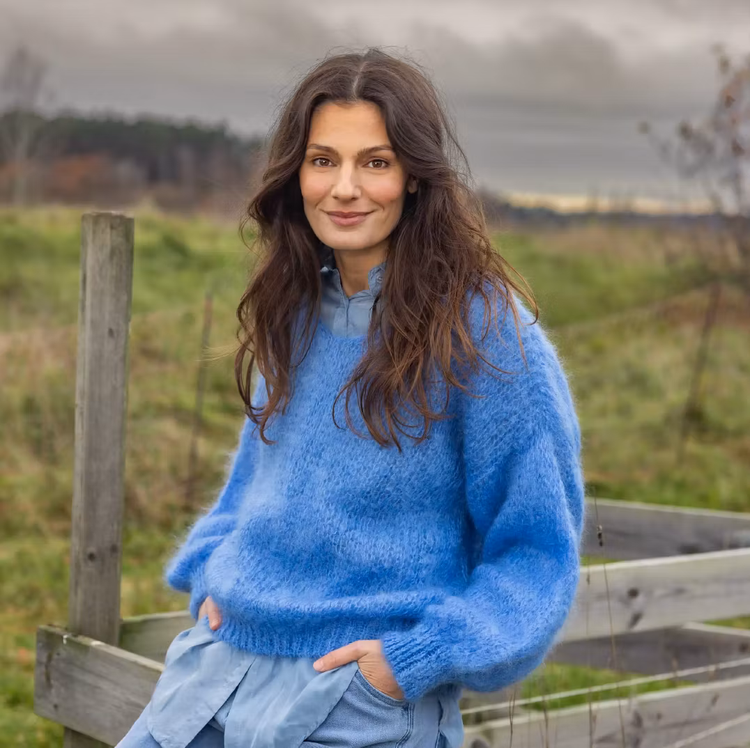 Mohair Lyx stickad tröja American Dreams Milana