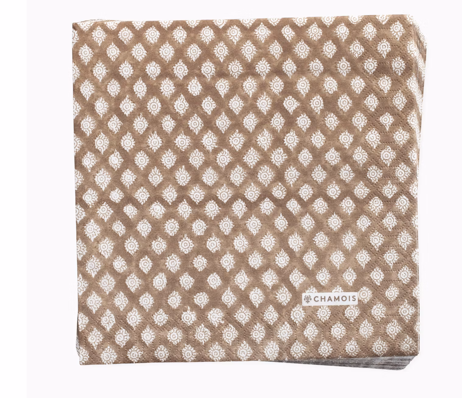Pappersservett Medallion 50 st 40x40 light brown