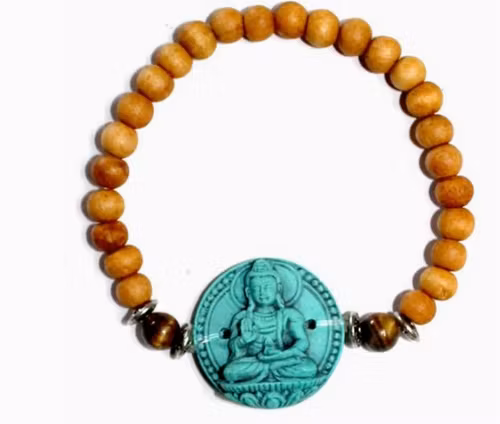 Bracelet Sandalwood Turquoise Medicine Buddha