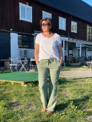 Linnebyxa flare Unique kaki