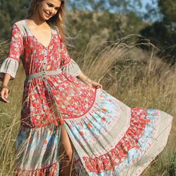 Havillah Maxi Dress - Rococo Red