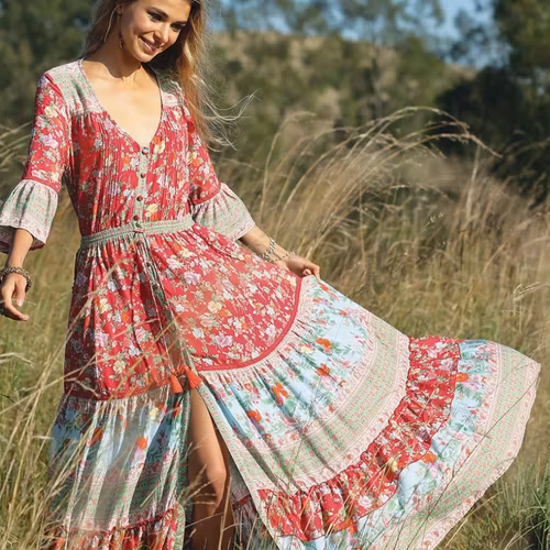 Havillah Maxi Dress - Rococo Red