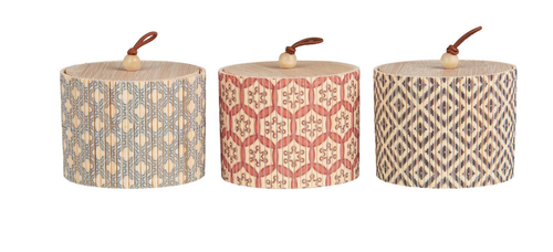 Liten bambu förvaringsbox  H 6 cm