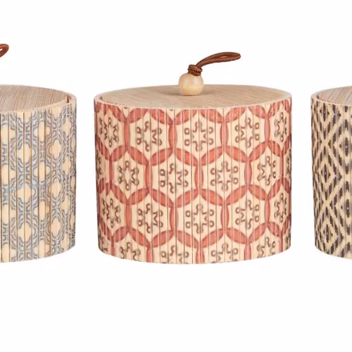 Liten bambu förvaringsbox  H 6 cm