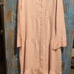 Maxiklänning free spirit med knappar light rose