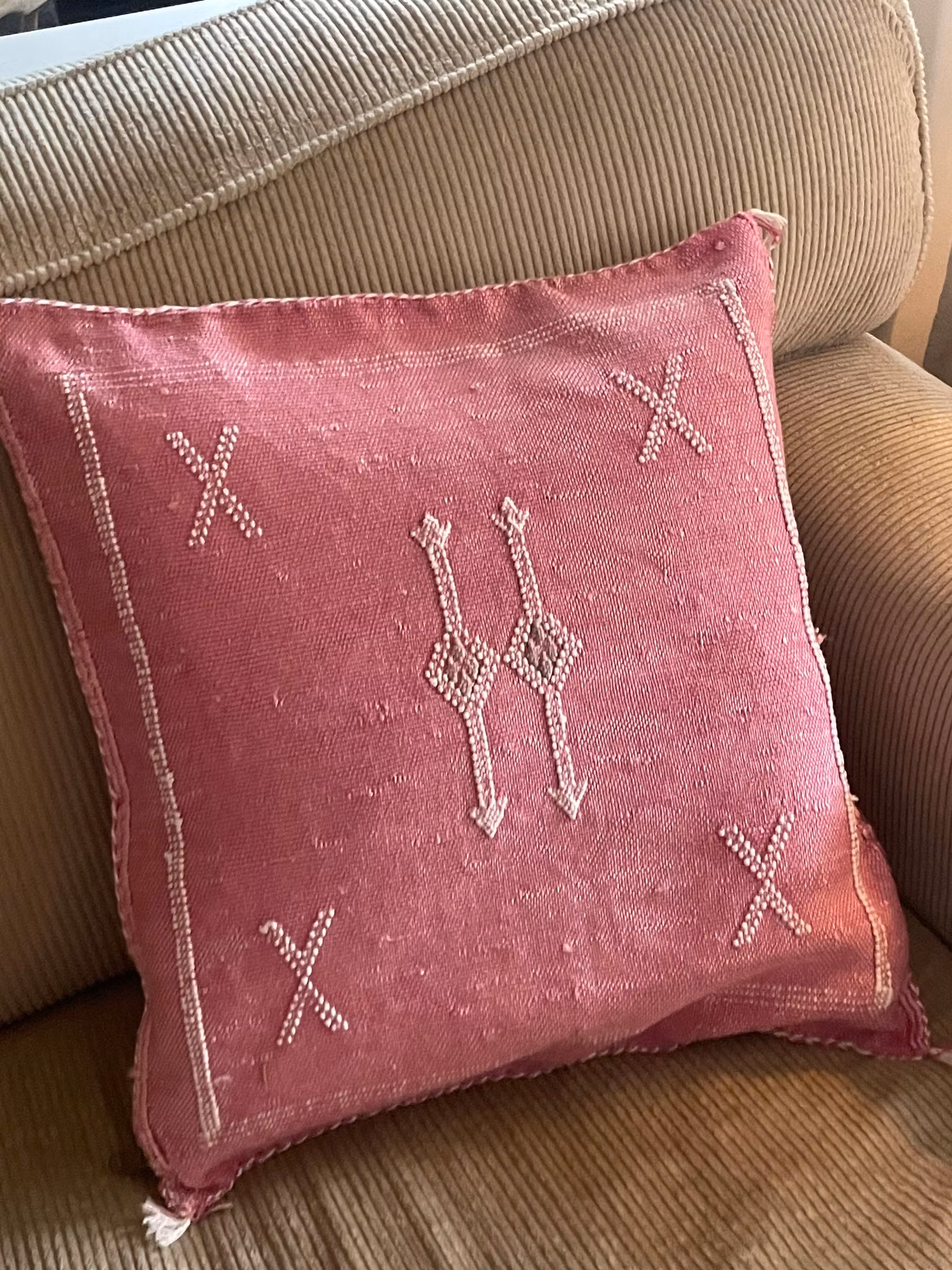 cactus silk kuddfodral Marocko rosa