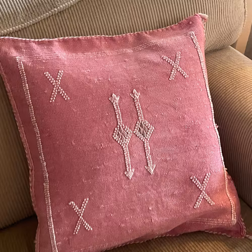 cactus silk kuddfodral Marocko rosa