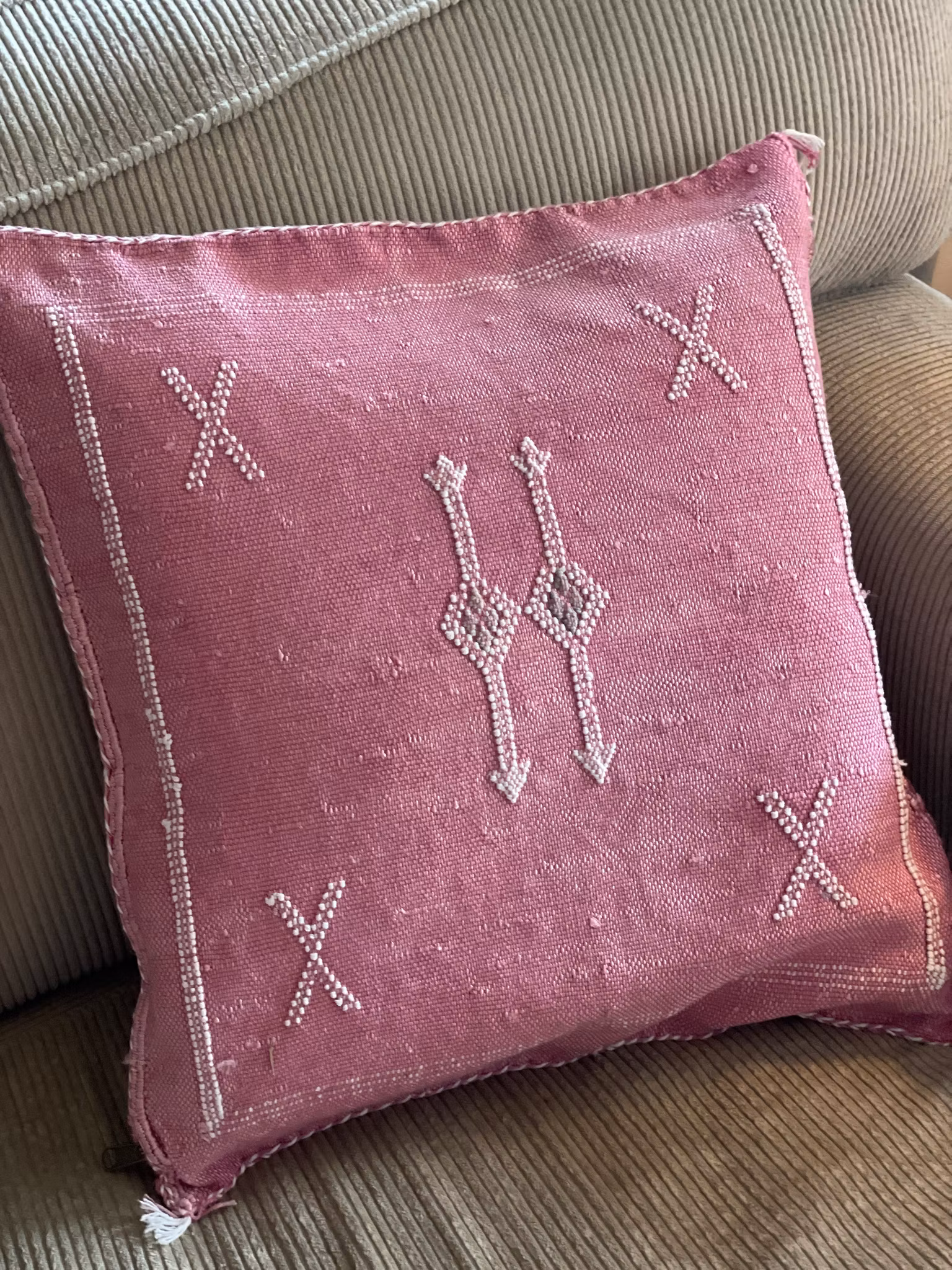 cactus silk kuddfodral Marocko rosa