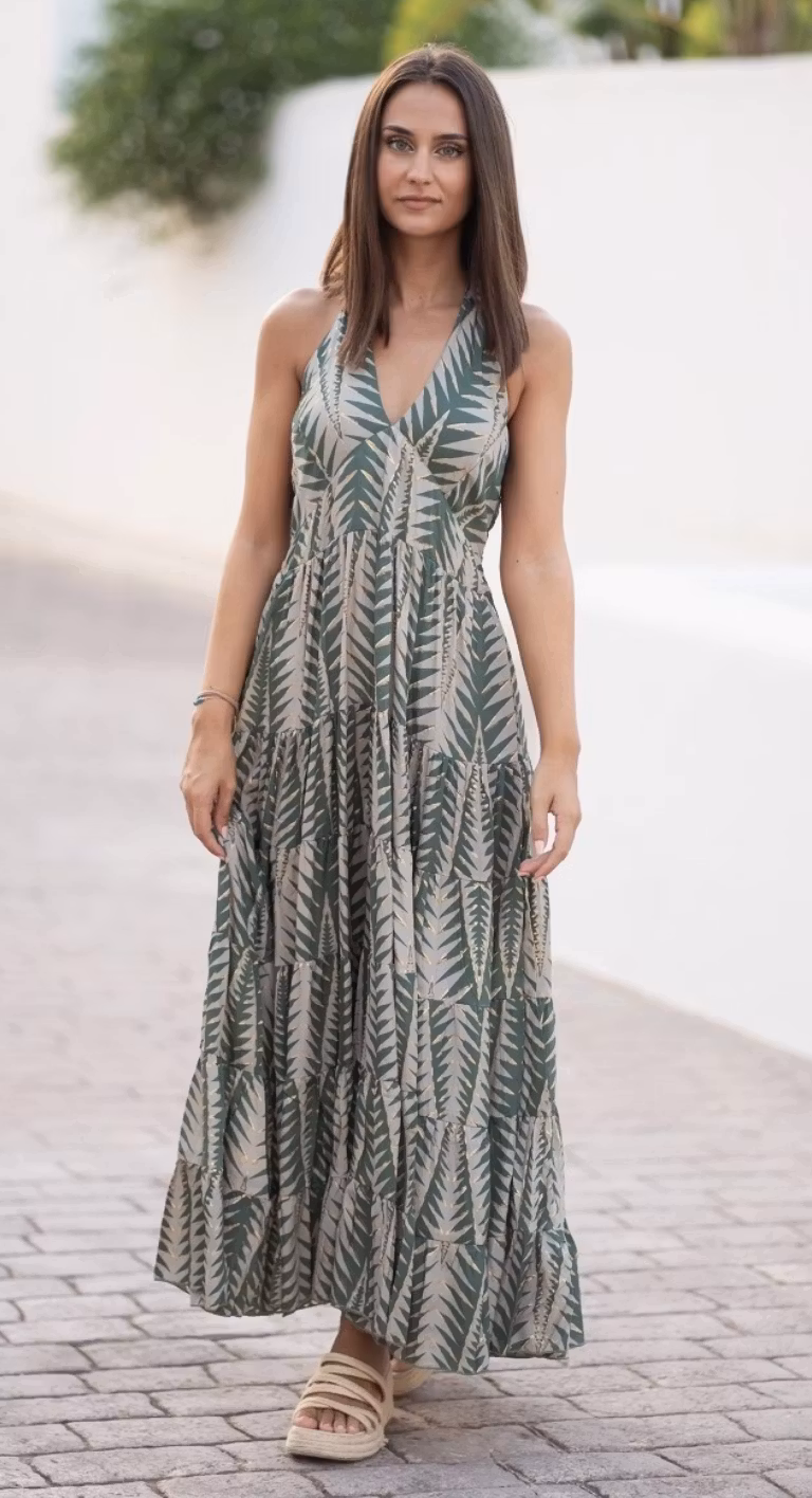 Mykonos Gold Midi Long Dress