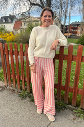 Coastal Chic  byxor -rosa vitt randigt