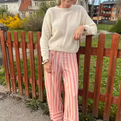 Coastal Chic  byxor -rosa vitt randigt