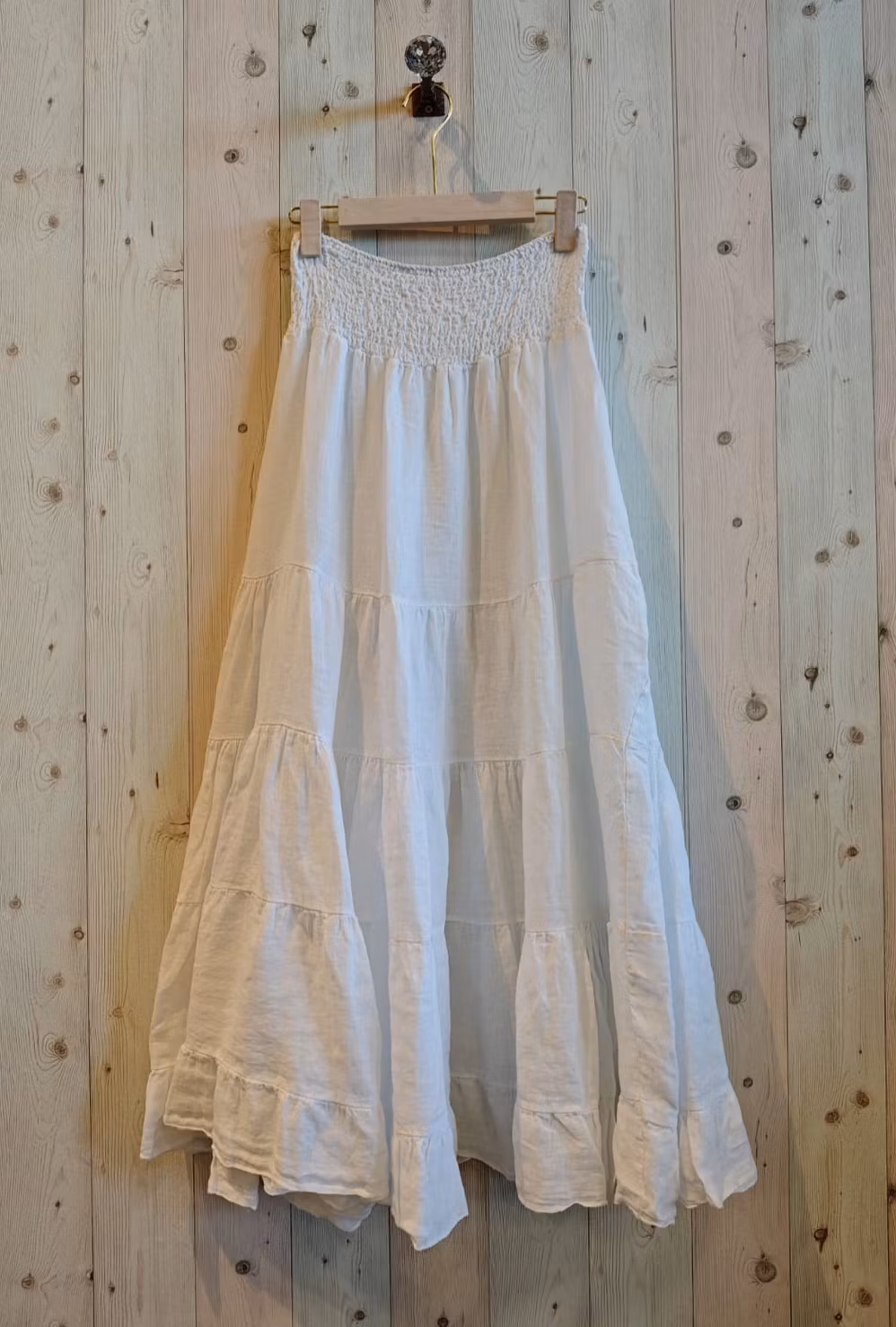 Gypsy Breeze – Volangkjol i Linne vit