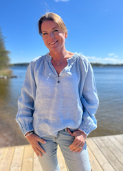 Nomad Spirit Linen Blouse sky blue