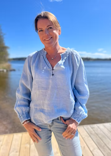 Nomad Spirit Linen Blouse sky blue