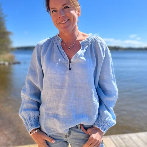 Nomad Spirit Linen Blouse sky blue