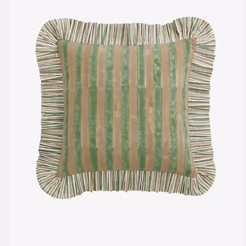 Chamois Kuddfodral med volanger Jaipur Stripe