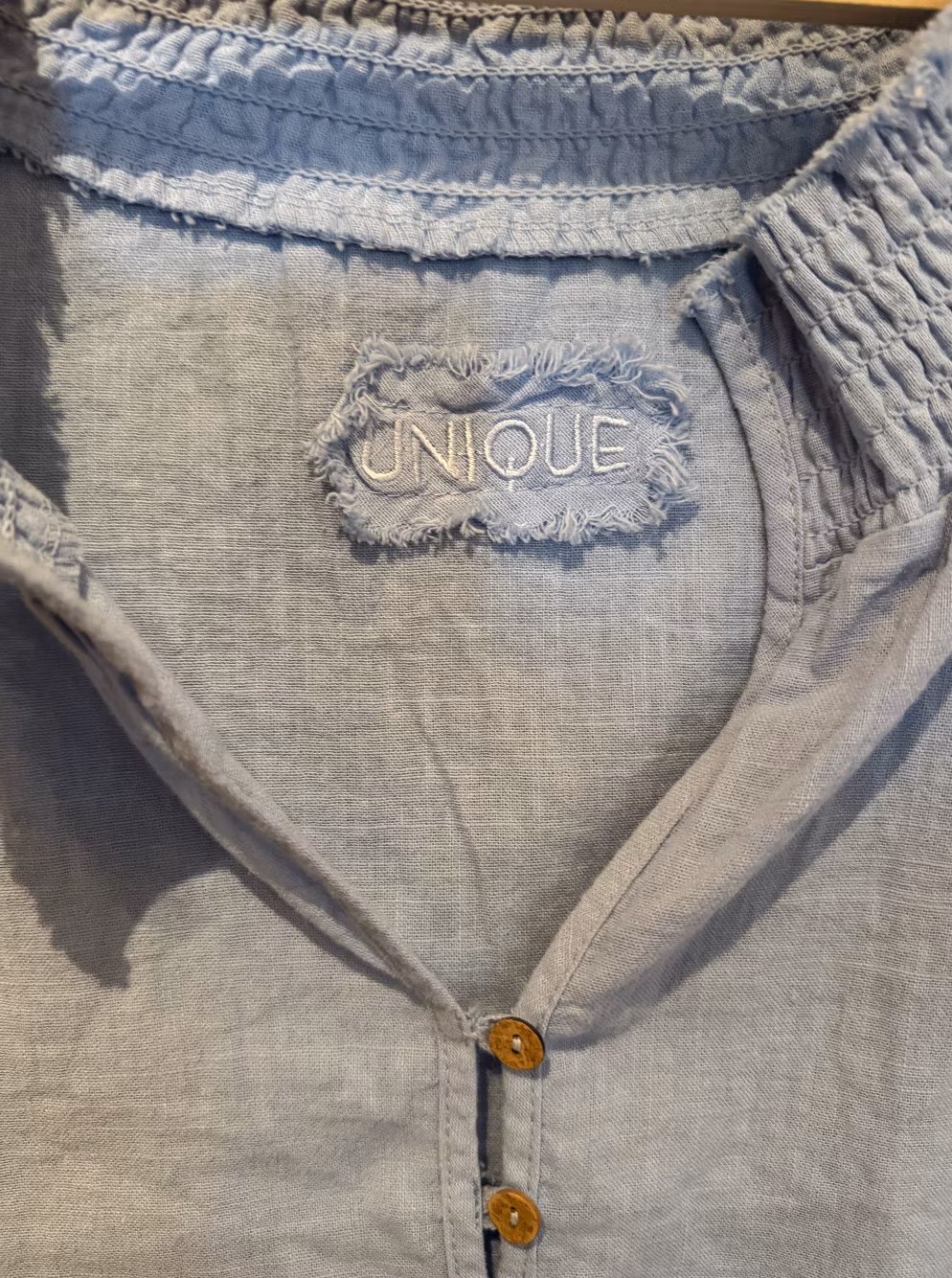 Nomad Spirit Linen Blouse sky blue
