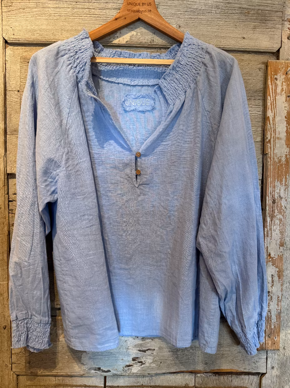 Nomad Spirit Linen Blouse sky blue