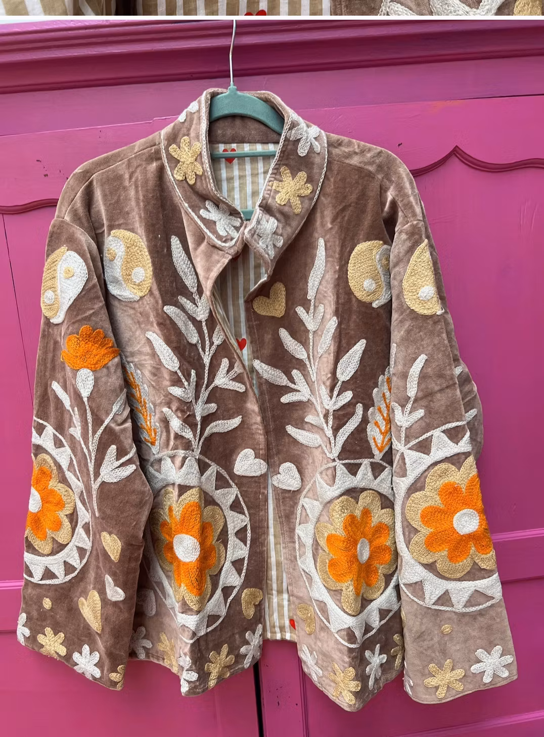 Boho Soul Velvet Jacket brown