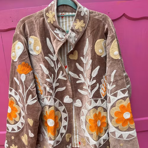 Boho Soul Velvet Jacket brown