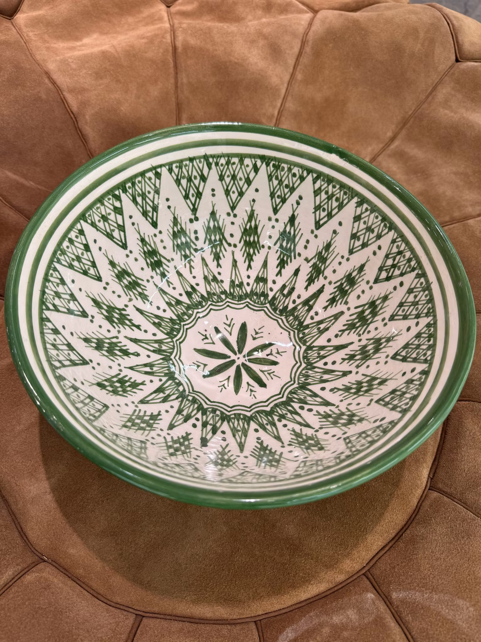 Marockanska skålar 10-30 cm grön star