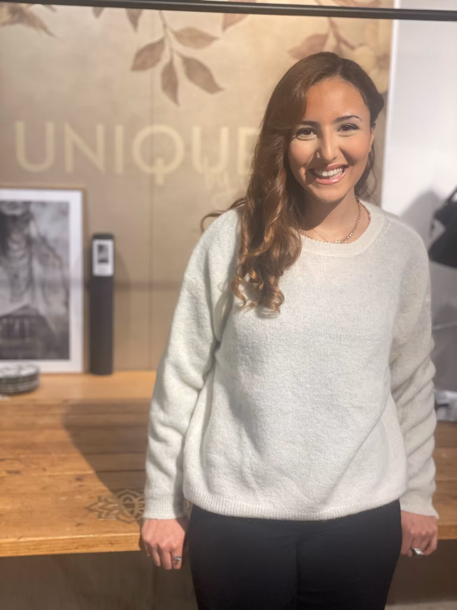 Pearl Glow Mohair Sweater