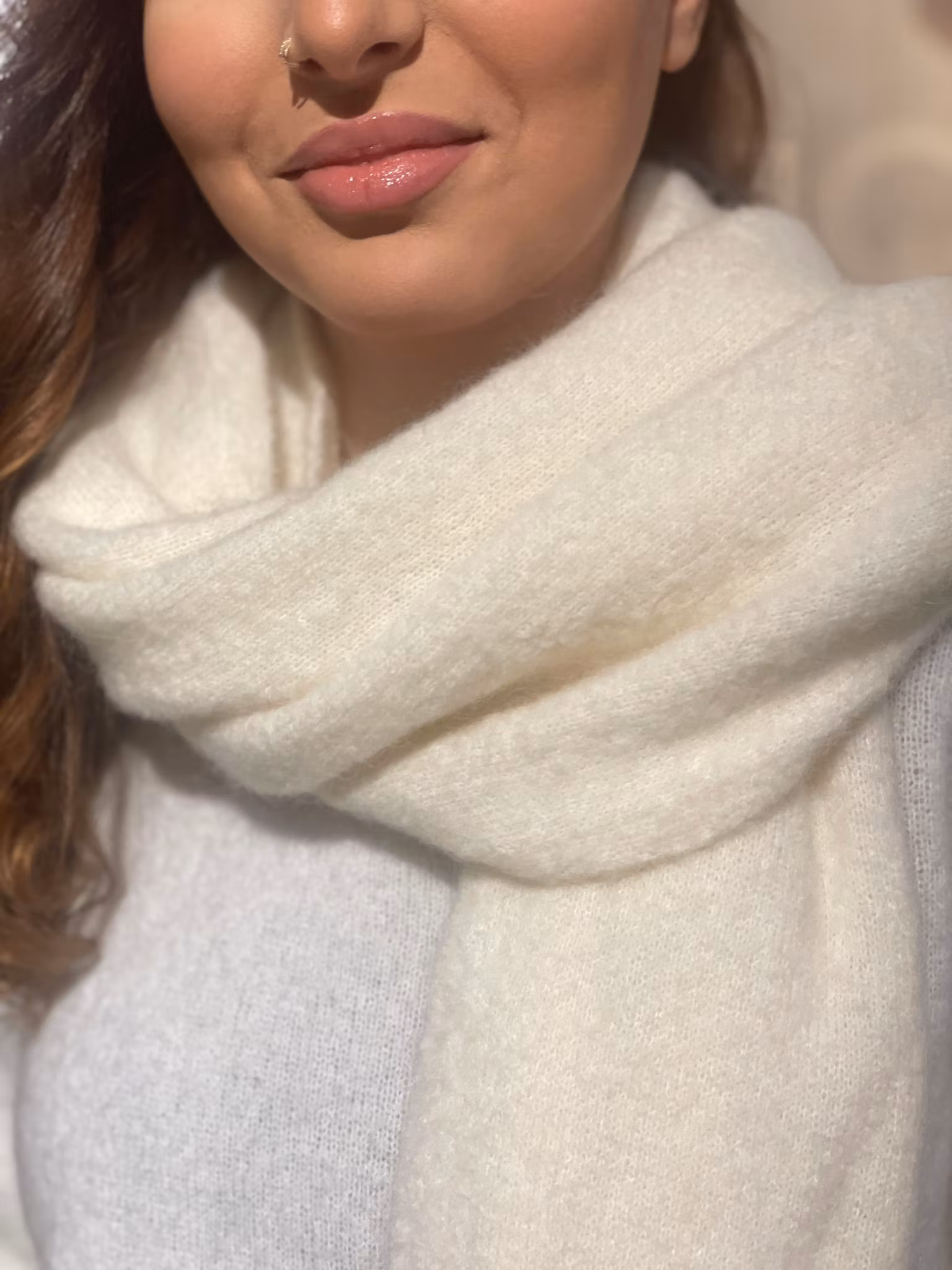 Pearl Glow Mohair Sweater