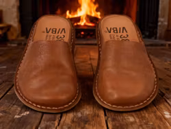 Viba toffla ROMA Läder Cognac Brun