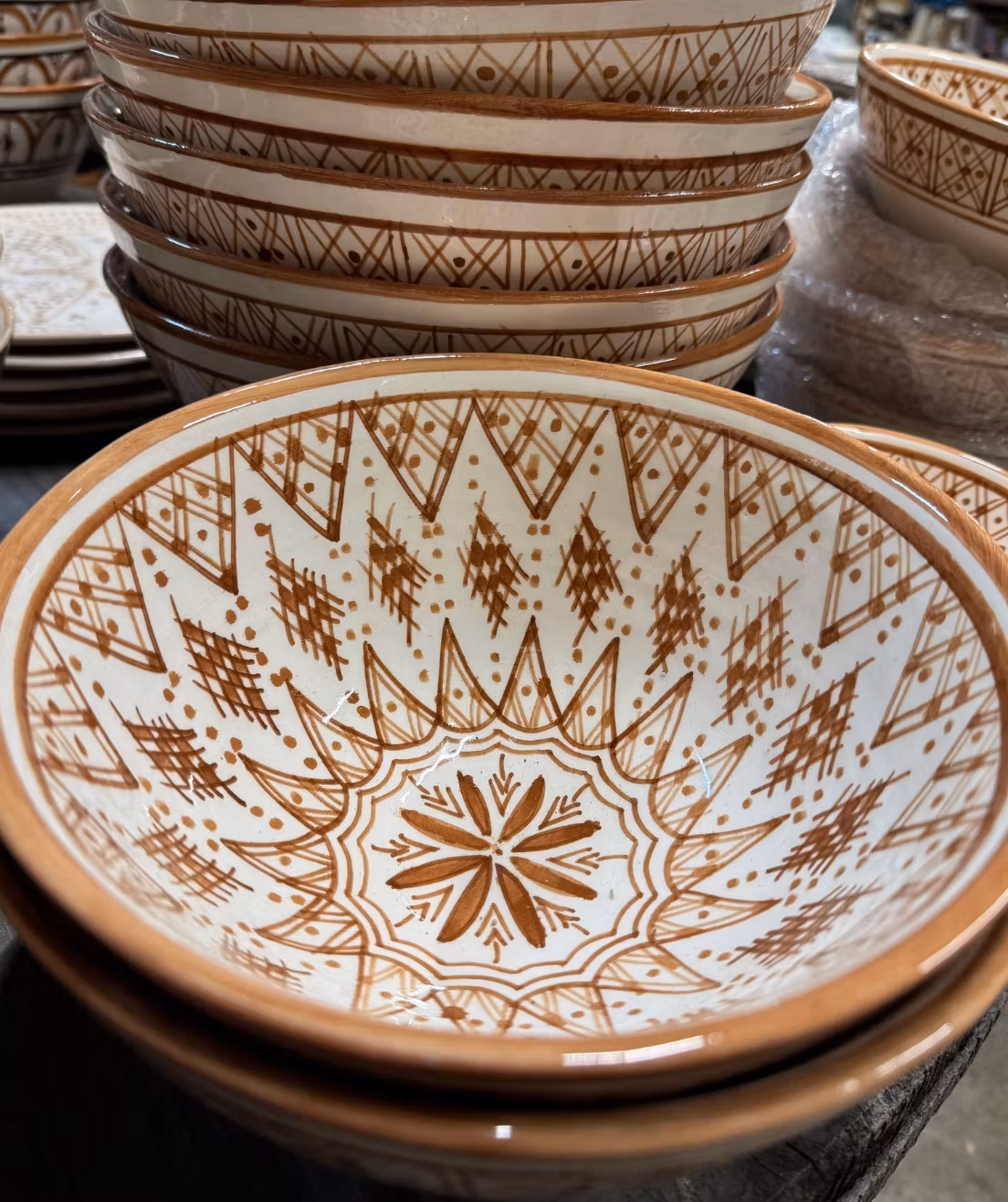 Marockanska keramik 10-35 cm brun star