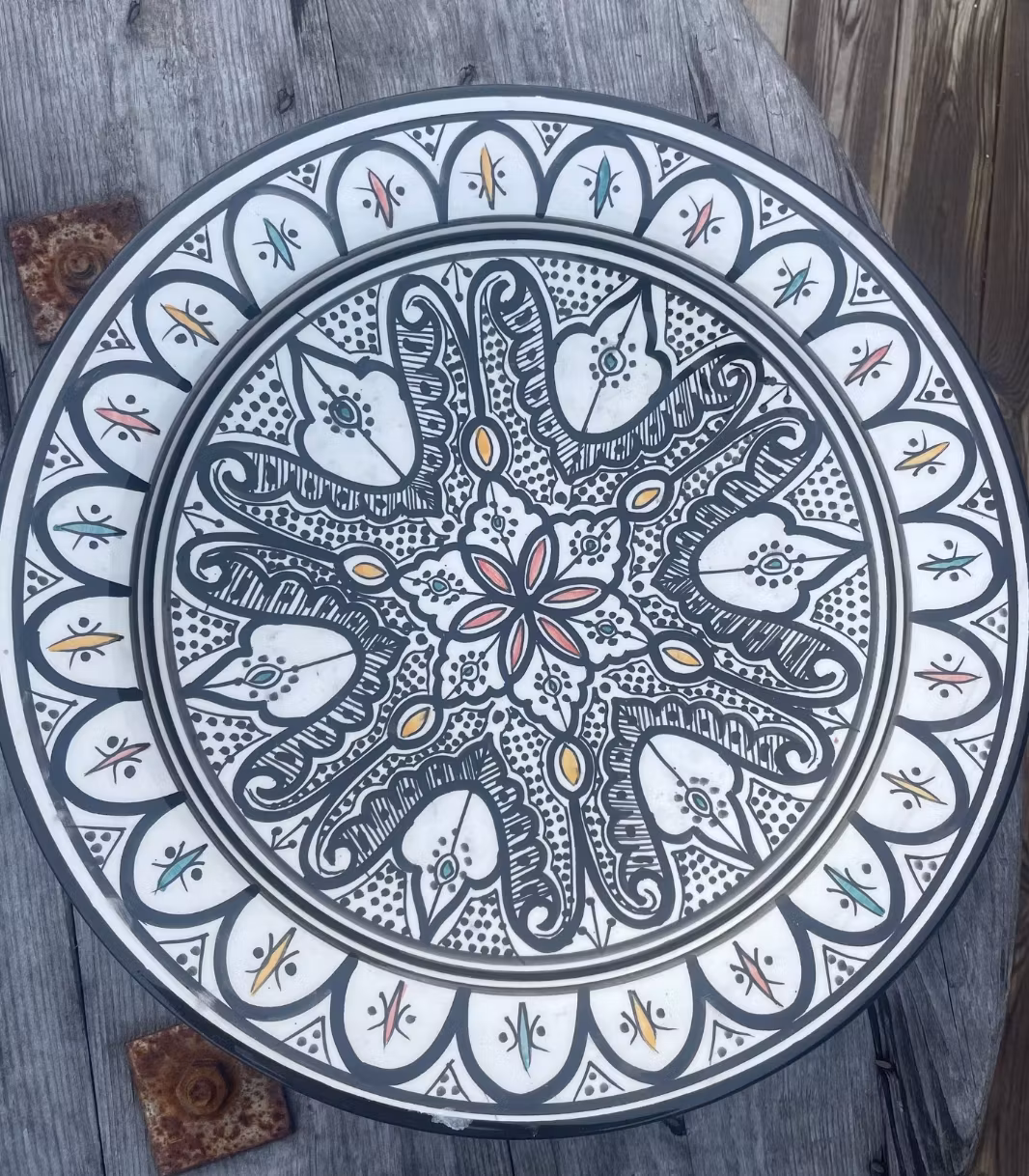 Marockanska keramik 10-35 cm svart multi