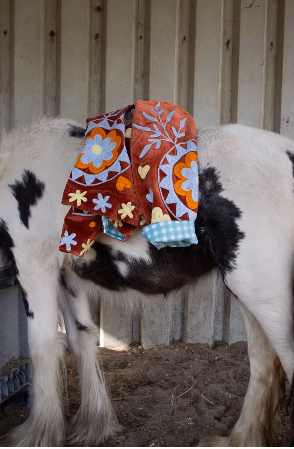 Boho Velvet jacket Brick Yingyang