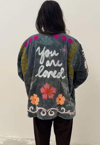 Velvet Jacket You Are Loved