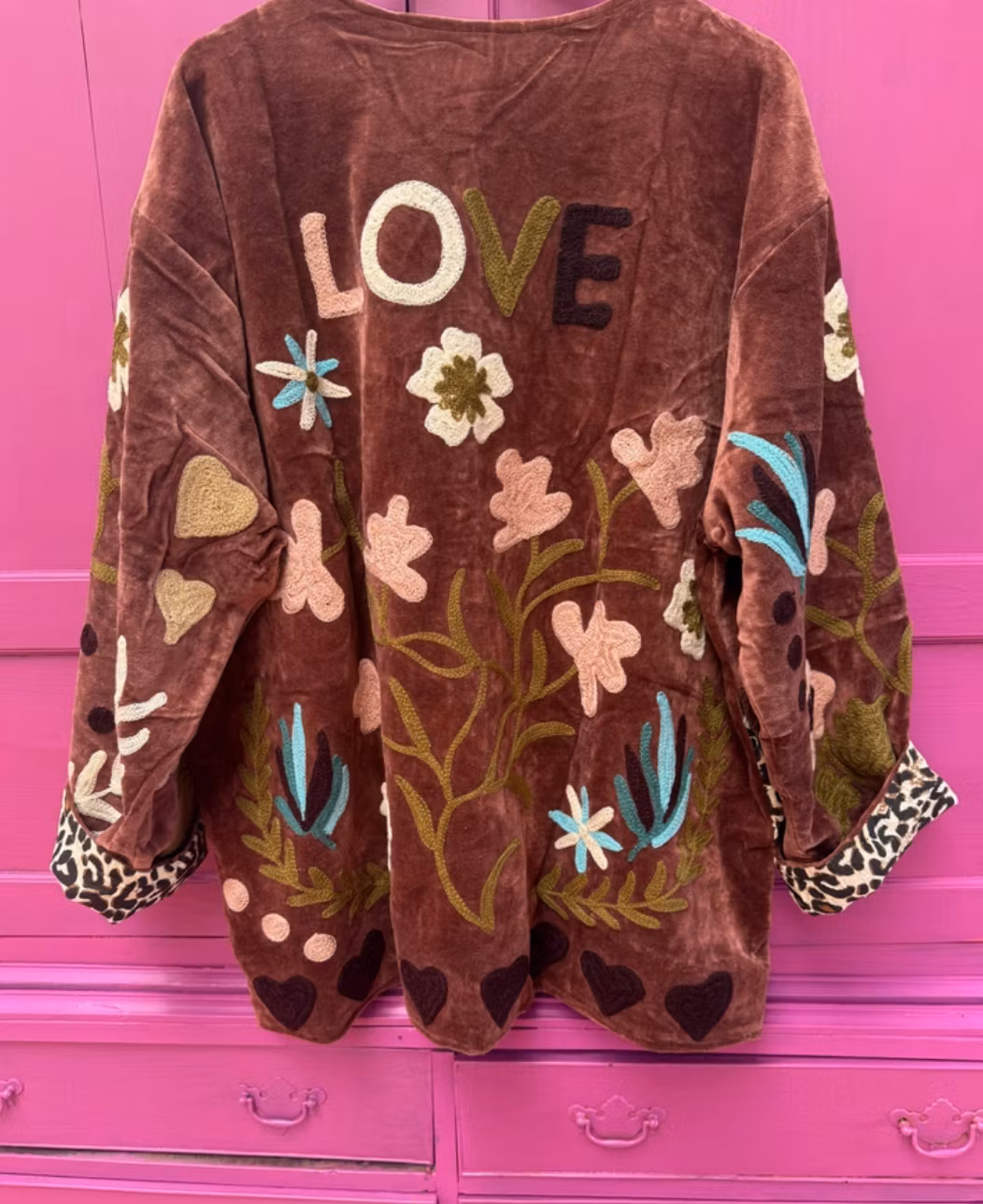 Velvet Jacket Love Mauve