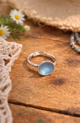 Boble ring medium i silver