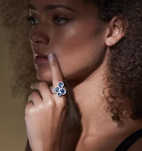 Ring Ava blue / silver