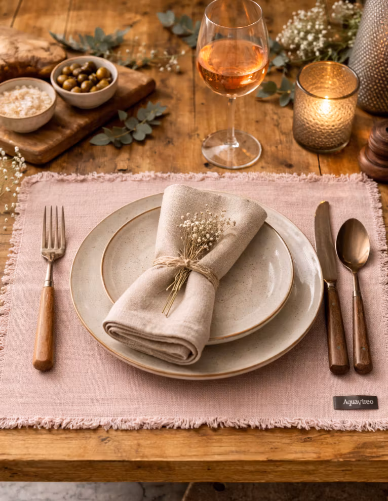 Servietter / bordstablett i linne 45x45 cm