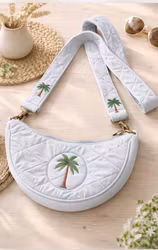 Palm crossover bag ljusblå