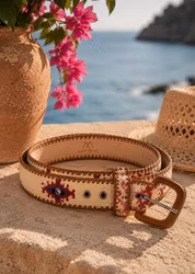 Handgjorda skärp från Guatemala beige