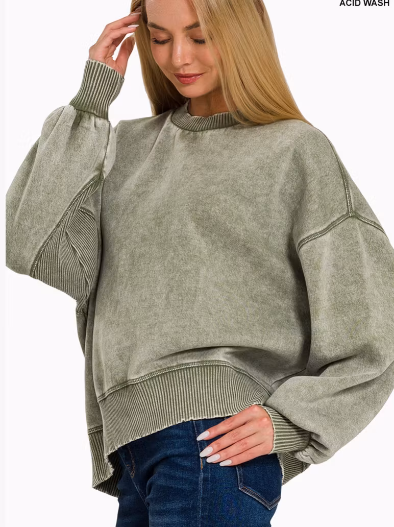 Oversized sweatshirt i vintage wash