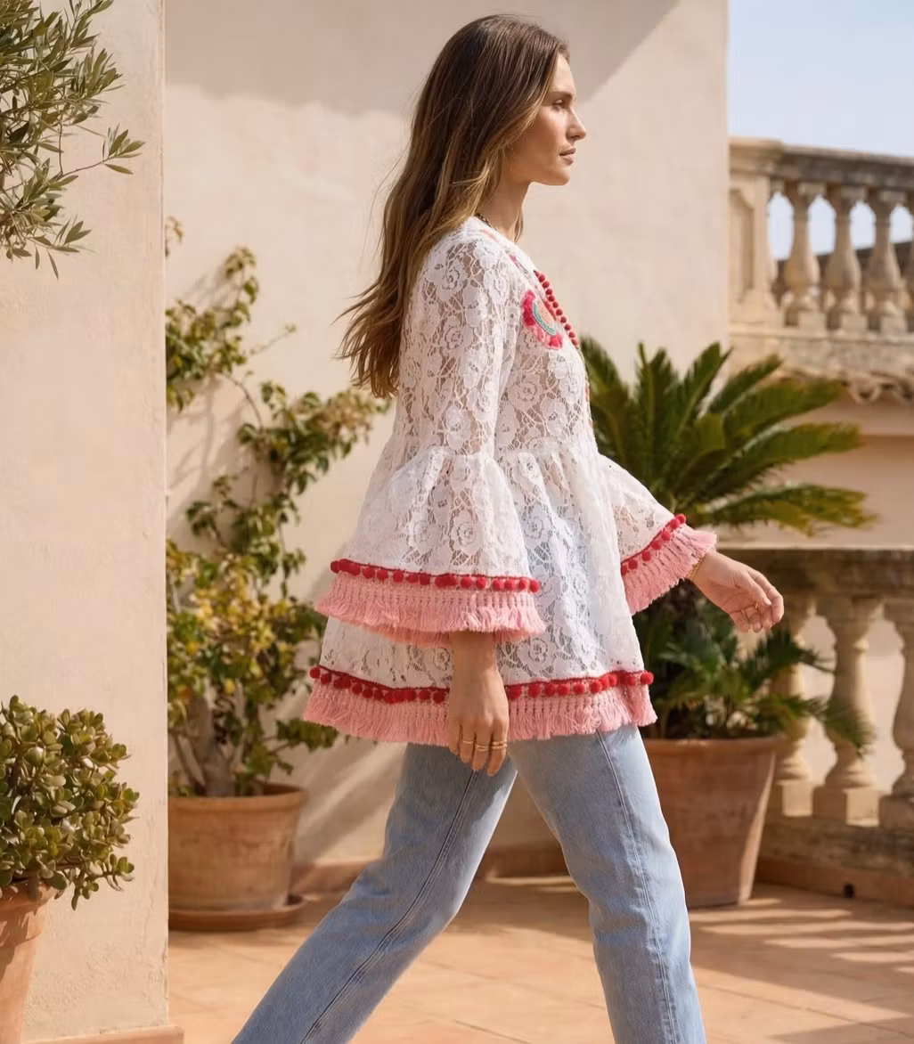 Santorini Lace Blouse