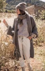 Tess chunky cardigan, taupe