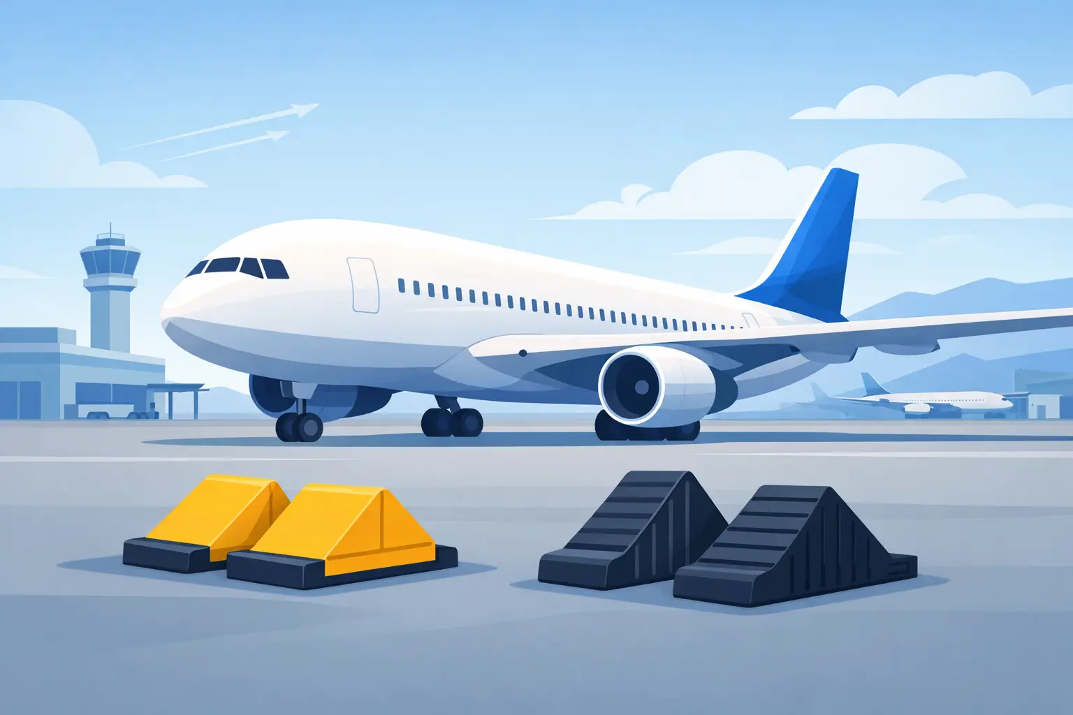 Vilka stoppklossar passar widebody-flygplan?