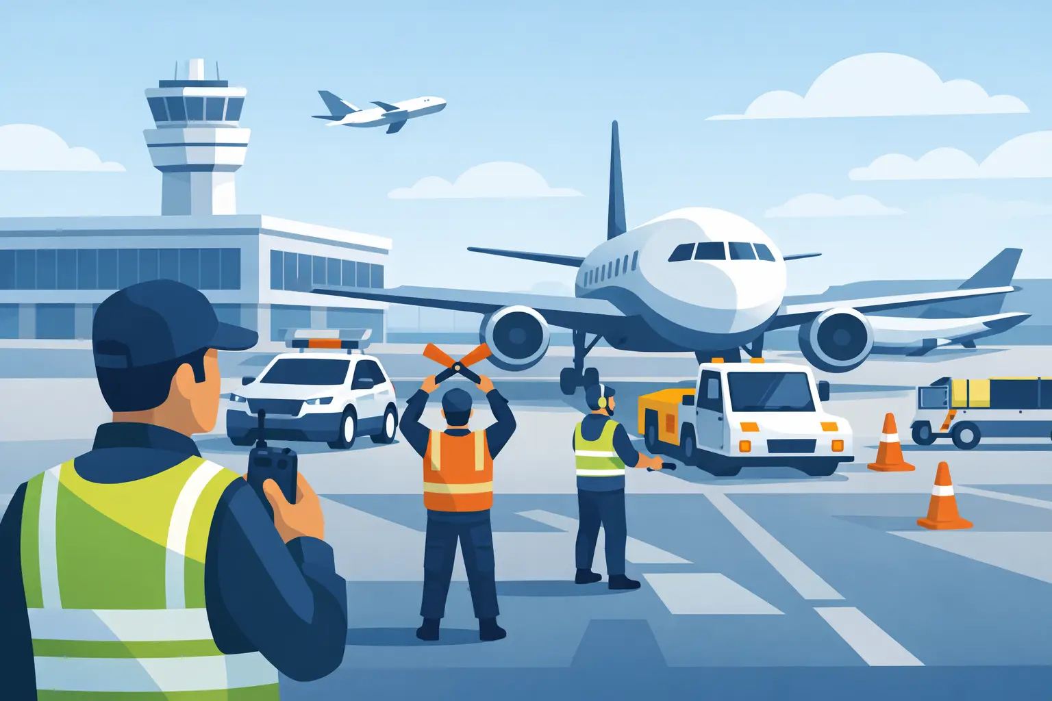 Flygplatslogistik säkerhet för säkra markrörelser