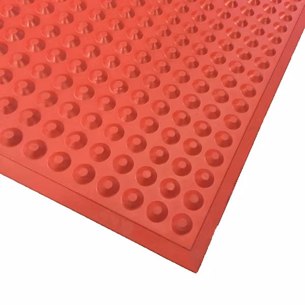 Röd Arbetsmatta Hygien Step Nitrile