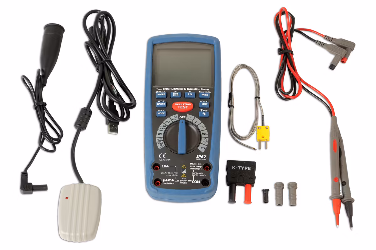 Multimeter för isoleringsmotstånd CAT III