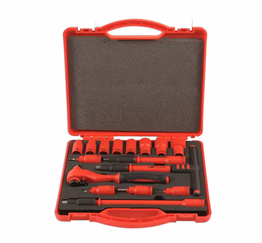 Isolerad hylssats 3/8 "D 16 delar