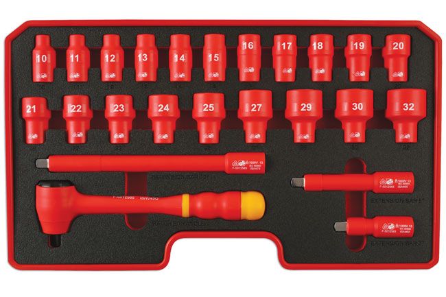 Isolerad hylssats 1/2 " 24 st.