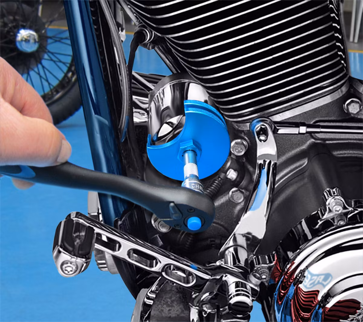 Oljefilterhylsa 74mm x 14 spår - för Harley Davidson