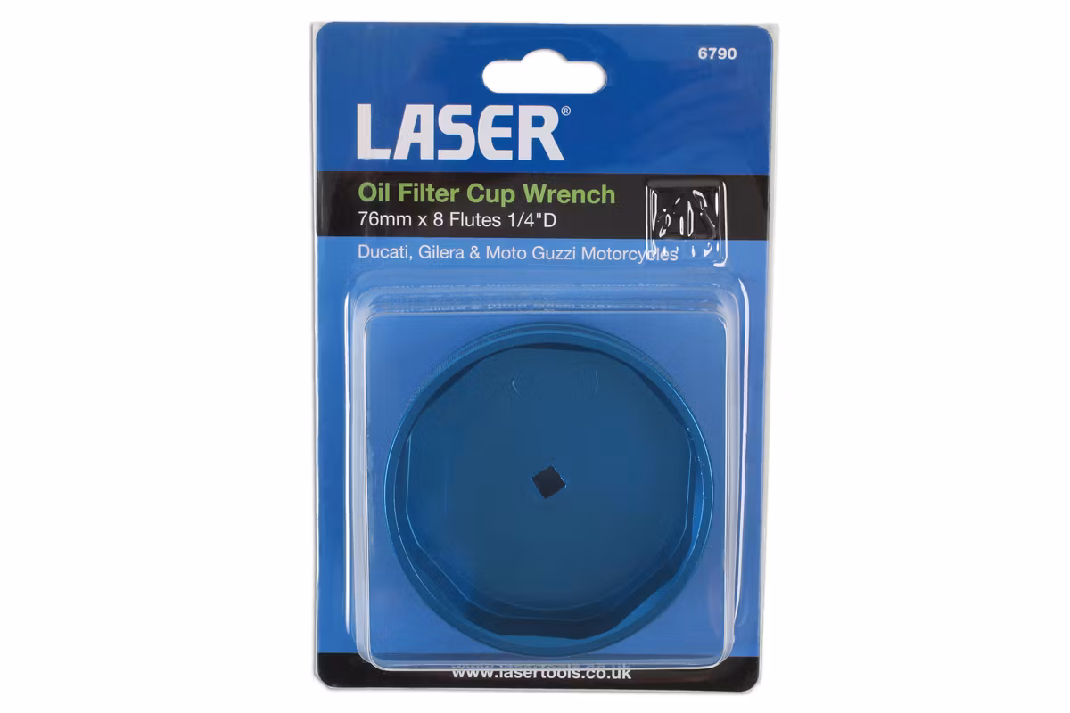 Oljefilterhylsa 76mm x 8 spår 1/4 "D